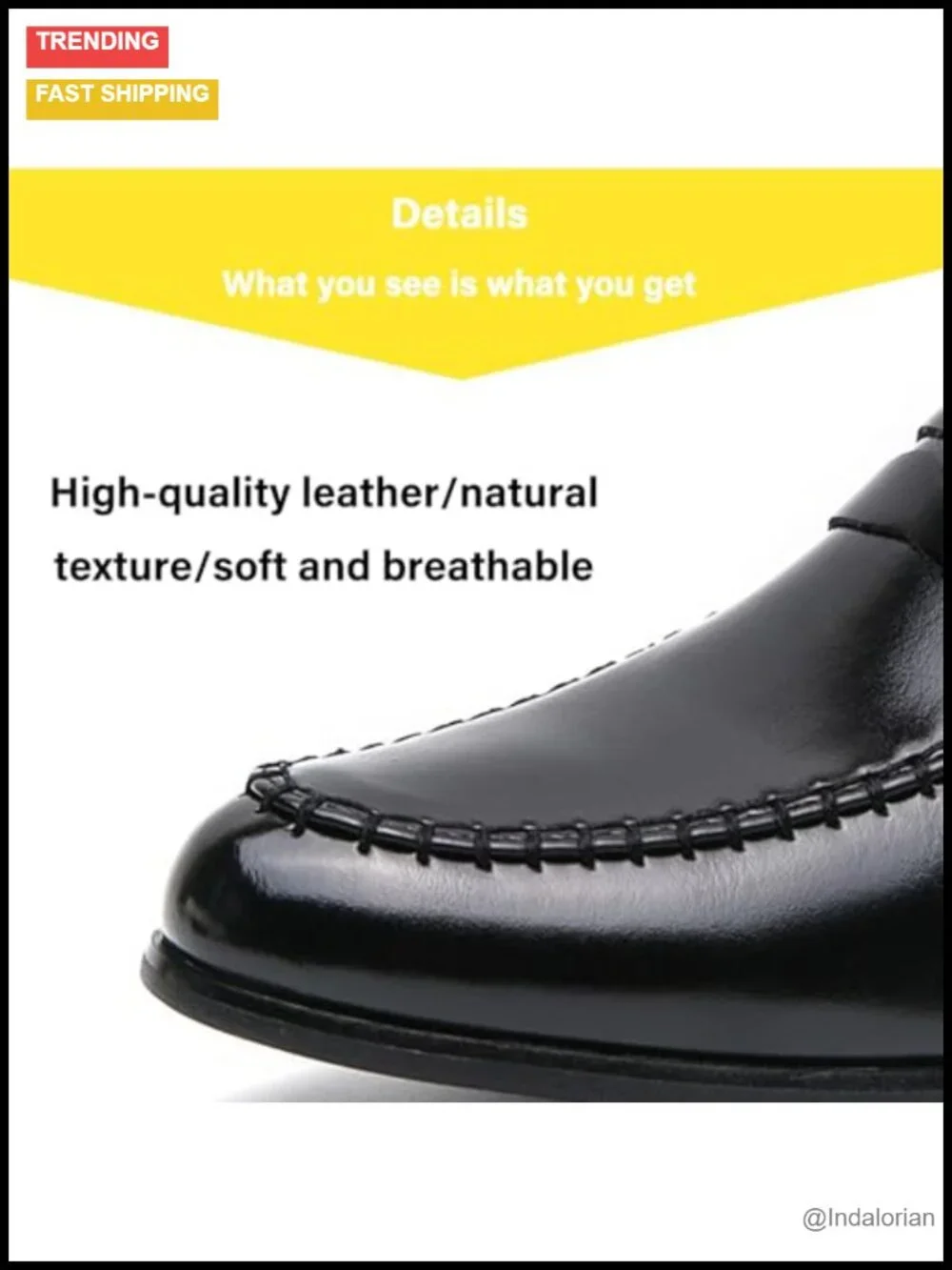 Men's Leather Block Heel Loafers Retro Pointed Toe Slip On Formal Shoes